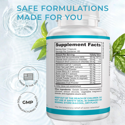 Water Flush™ | 12-Ingredient Herbal Fluid Balance & Debloat Formula